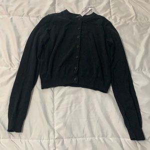 Brandy Melville Charcoal Button Cardigan